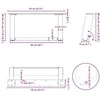 Kavos staliuko kojelės, 2 vnt., baltos, 70x(30-31) cm, plienas, U formos