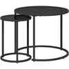 Kavos staliuko komplektas 2 pcs 55 x 55 x 45 cm plienas