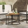 Kavos staliuko komplektas 2 pcs Natūrali ir juoda