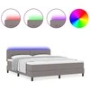 Kiemas lova su LED juostelėmis Tortora 180 x 200 cm audinys