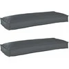 Pallet pagalvių rinkinys 2 pcs Antracitas 100 x 40 x 8 cm