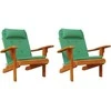 Kėdžių pagalvės 2 pcs Žalia 58 x 77 x 4,5 cm Oksfordo audinys