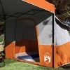 Kempingo Palapinių Komplektas 2 pcs Oranžinė Tafeta ir Medžiaga