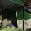 Kempingo Palapinių Komplektas 2 pcs Žalia Tafeta ir Medžiaga
