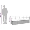 Keturvietė sodo sofa su pagalvėlėmis, juoda, poliratanas