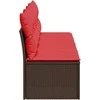 | Sodo sofa | su pagalve Ruda 227 x 62 x 69 cm poliratanas