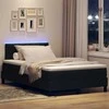 Kiemas lova su čiužiniu su LED Juoda 120 x 200 cm audinys