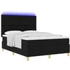 LED Čiužinio Lova su čiužiniu Juoda 140 x 190 cm audinys