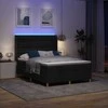Kiemas lova su LED juostelėmis Juoda 160 x 200 cm audinys