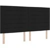 LED Čiužinio Lova su čiužiniu Juoda 180 x 200 cm audinys