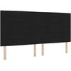 Kiemas lova su čiužiniu Juoda 200 x 200 cm audinys