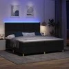 LED Čiužinio Lova su čiužiniu Juoda 200 x 200 cm audinys