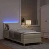 LED Čiužinio Lova su galvūgalio Kreminė 80 x 200 cm audinys