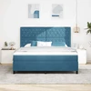 Kiemas lova su čiužiniu Mėlyna 180 x 200 cm Aksomas