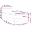 Kiemas lova su LED juostelėmis Pilka 90 x 200 cm Dirbtinė oda