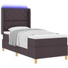Kiemas lova su LED juostelėmis Ruda 90 x 190 cm audinys