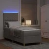 LED Čiužinio Lova su čiužiniu Taupe 80 x 200 cm audinys