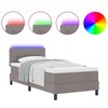 Kiemas lova su LED juostelėmis Tortora 90 x 200 cm audinys