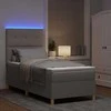 LED Čiužinio Lova su čiužiniu Taupe 90 x 200 cm audinys