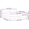 Kiemas lova su LED juostelėmis Kreminė 160 x 200 cm audinys