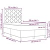 Kiemas lova su LED juostelėmis Mėlyna 120 x 200 cm audinys