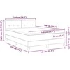 Kiemas lova su LED juostelėmis Mėlyna 140 x 190 cm audinys