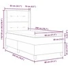 Kiemas lova su LED juostelėmis Tortora 80 x 200 cm audinys