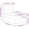 Kiemas lova su LED juostelėmis Tortora 90 x 200 cm audinys
