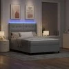 LED Čiužinio Lova Šviesiai pilka 140 x 190 cm audinys