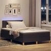 LED Čiužinio Lova Tamsiai rudas 120 x 190 cm audinys