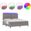Kiemas lova su LED juostelėmis Tortora 200 x 200 cm audinys
