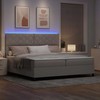 Kiemas lova su LED juostelėmis Tortora 200 x 200 cm audinys