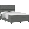 Kiemas lova su galvūgalio Tamsiai pilka 140 x 190 cm audinys