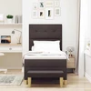 Kiemas lova su galvūgalio Tamsiai ruda 190 x 90 cm audinys