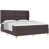 Kiemas lova su galvūgalio Tamsiai rudas 200 x 180 cm audinys