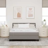 Kiemas lova su galvūgalio Taupe 160 x 200 cm audinys