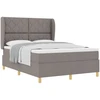 Kiemas lova su galvūgalio Taupe 200 x 140 cm audinys