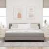 Kiemas lova su galvūgalio Taupe 200 x 180 cm audinys