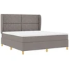 Kiemas lova su galvūgalio Taupe 200 x 180 cm audinys