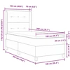 Kiemas lova su galvūgalio Tortora 100 x 200 cm audinys