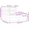 Kiemas lova su LED juostelėmis Juoda 180 x 200 cm audinys