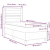 Kiemas lova su LED juostelėmis Ruda 90 x 190 cm audinys