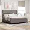 Kiemas lova su pagalve su galvūgalio Taupe 200 x 180 cm audinys