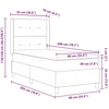 Kiemas lova su pagalve Tamsiai pilka 200 x 90 cm audinys