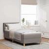 Kiemas lova su pagalve Tortora 200 x 80 cm audinys