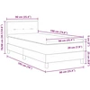 Kiemas lova su pagalve Tortora 90 x 190 cm audinys