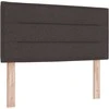 Kiemas lova su čiužiniu Tamsiai rudas 200 x 90 cm audinys