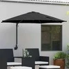 Sodo skėtis Juoda 248 x 248 x 148 cm Poliesteris ir plienas