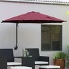 Sodo skėtis Bordo raudona 248 x 248 x 148 cm