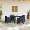 Sodo stalas Antracitas 100 x 100 x 73 cm poliratanas